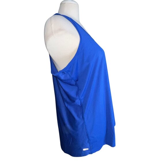 Danskin Now Semi Fitted Lightweight Racerback Active Tank Top Sz XL Royal Blue - Picture 8 of 9